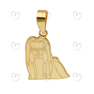 Pingente Pet Lhasa Apso Ouro 18k