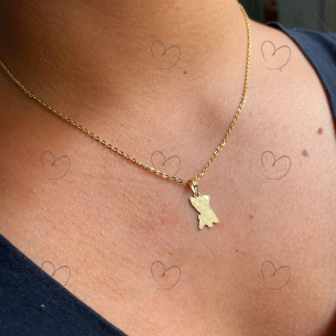Pingente Pet Chihuahua Ouro 18k