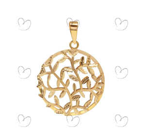 Pingente Mandala Árvore da Vida Ouro 18k