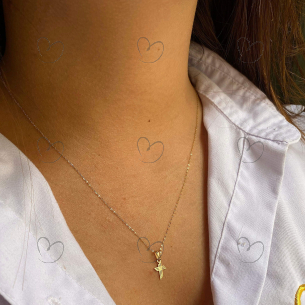 Pingente Cruz Pequena Ouro 18k