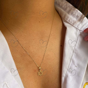 Pingente Estrela de Davi Ouro 18k