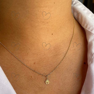 Pingente Patinha Vazada Pequeno Ouro 18k