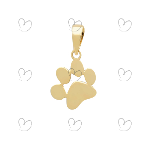 Pingente Pet Patinha Lisa Ouro 18k