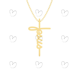 Pingente Cruz Jesus Ouro 18k