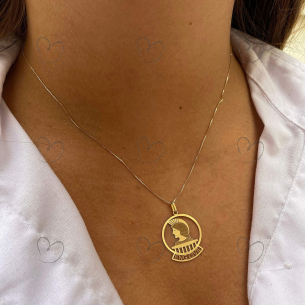 Pingente Profissão de Engenharia Civil Ouro 18k