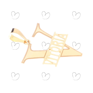 Pingente Letra com Nome Ouro 18k