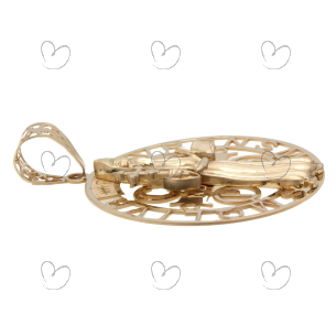 Pingente São Bento Duplo Grande Ouro 18k