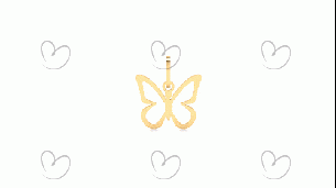 Pingente Borboleta Delicada G Ouro 18k