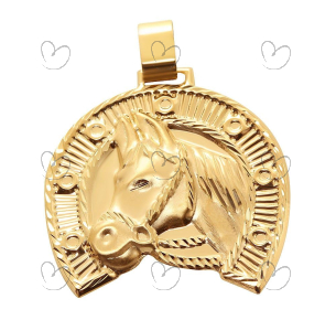 Pingente Ferradura Média Ouro 18k