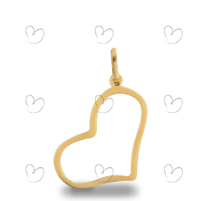 Pingente Coração Liso Ouro 18k