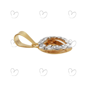 Pingente Coração Diamantado com Ródio Ouro 18k