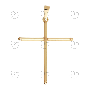 Pingente Cruz 21mm x 28mm Diamantada Ouro 18k