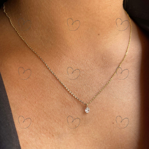 Pingente Ponto de Luz 4mm Ouro 18k