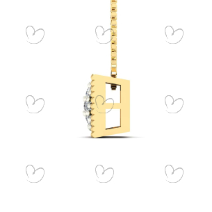 Pingente Chuveiro Quadrado 6mm Ouro 18k
