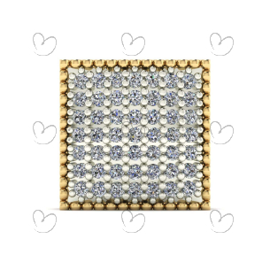 Pingente Chuveiro Quadrado 12mm Ouro 18k