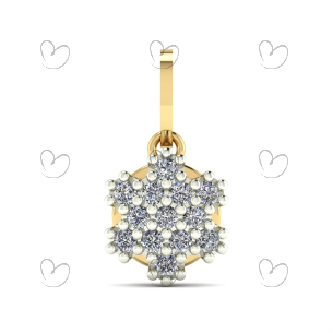 Pingente Chuveirinho Sextavado Ouro 18k