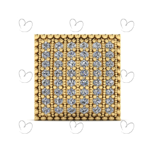 Pingente Chuveiro Quadrado Ouro 18k