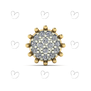 Pingente Chuveiro Redondo Pequeno Ouro 18k