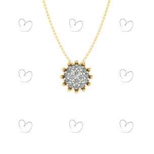 Pingente Chuveiro Redondo Pequeno Ouro 18k