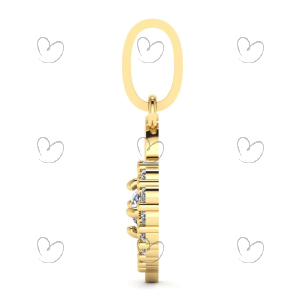 Pingente Coração Cravejado de Zircônias Ouro 18k