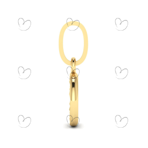 Pingente Redondo Diamantado Ouro 18k