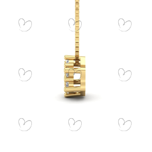Pingente Chuveiro Sextavado com Veneziana 45cm Ouro 18k