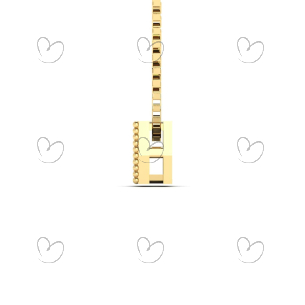 Gargantilha Chuveiro Quadrado com Diamante Ouro 18k