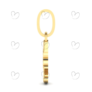 Pingente I love You com Coração Ouro 18k