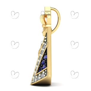 Pingente Nossa Senhora Aparecida 20mm x 13mm Ouro 18k