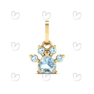 Pingente Patinha Pet Ouro 18k