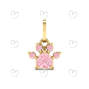 Pingente Patinha Pet Ouro 18k