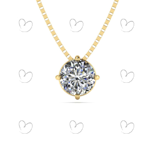 Gargantilha Ponto de Luz 5mm Zircônia Ouro 18k