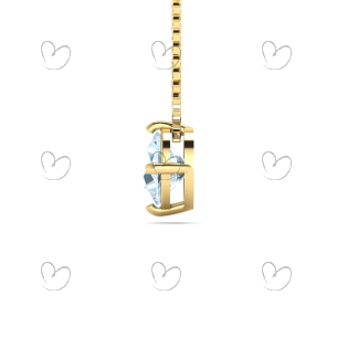 Gargantilha Ponto de Luz com Pedra Natural e Corrente Veneziana 5mm Ouro 18k