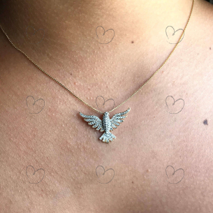 Pingente Espirito Santo Médio Ouro 18k