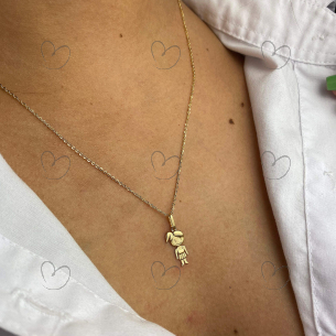 Pingente Liso Menina Ouro 18k