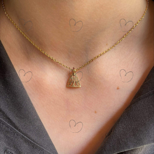 Pingente Nossa Senhora Aparecida com Detalhes Vazados Ouro 18k