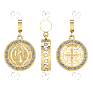 Pingente Berloque São Bento Ouro 18k