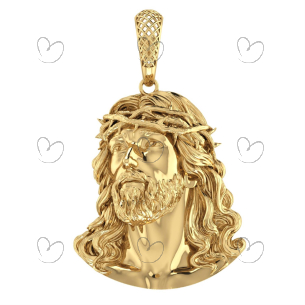 Pingente Jesus Cristo 30MM Ouro 18k