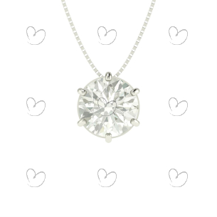 Pingente Ponto de Luz Moissanite 10mm Ouro 18k