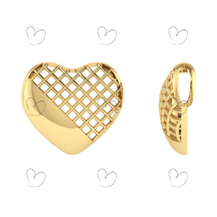 Pingente Coração Vazado/Liso G Ouro 18k