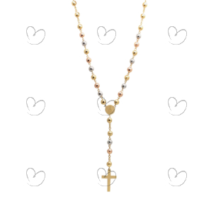 Terço Bola Diamantada 7mm Ouro 18k