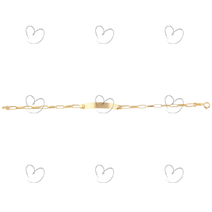 Pulseira Cartier Infantil de Chapinha 13cm Ouro 18k