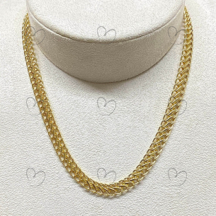 Corrente Lacraia Média Ouro 18k