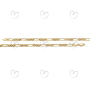 Pulseira Malha 3x1 Achatada Ouro 18k