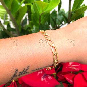 Pulseira 0x0 Achatada Ouro 18k