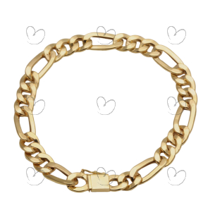 Pulseira 3x1 Achatada 22cm Ouro 18k