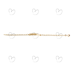Pulseira Infantil de Chapinha 13cm Ouro 18k