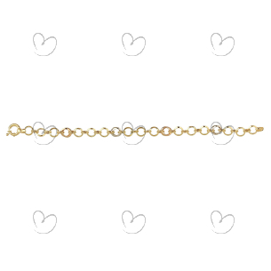 Corrente Elos Tricolor Ouro 18k 45cm