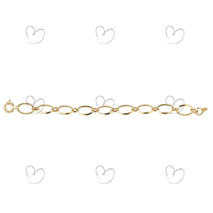 Pulseira Elo Oval Ouro 18k