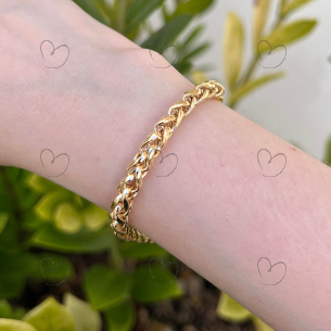 Pulseira Malha Palmeira 3.7mm Ouro 18K